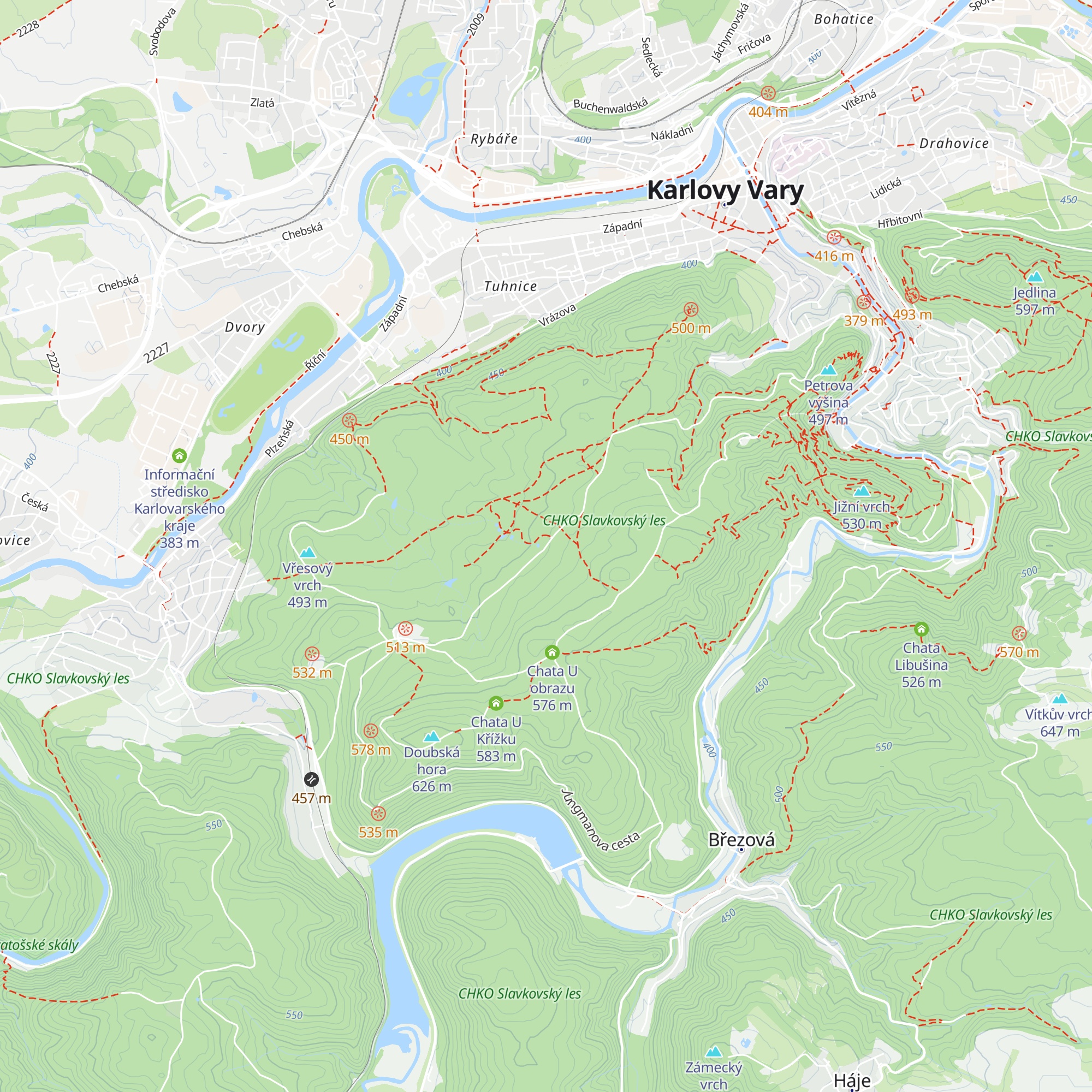 Chata Luční map