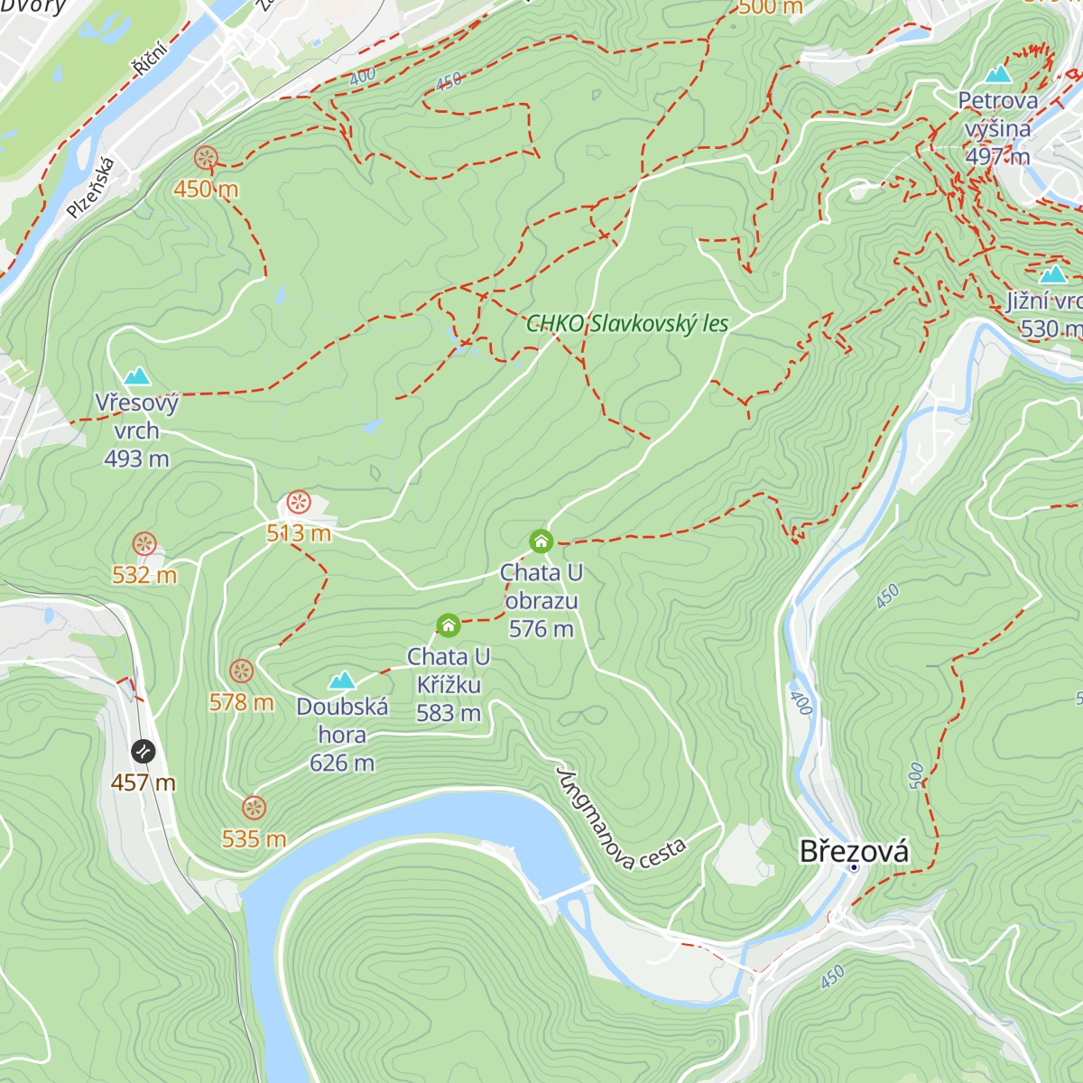 Chata U obrazu map