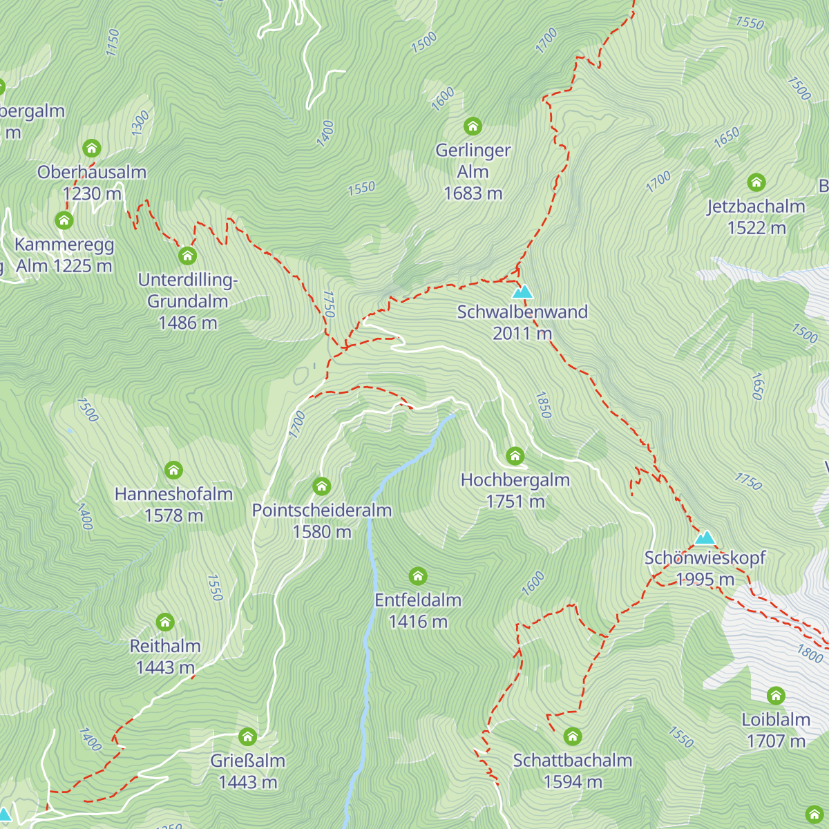 Schützingalm map
