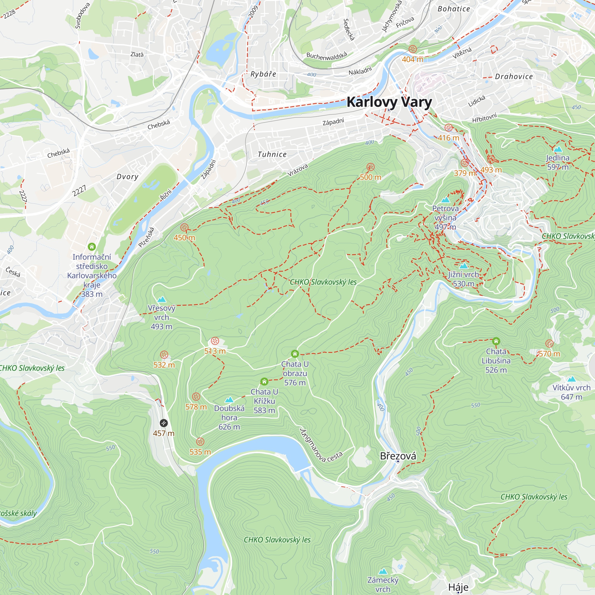 Luční bouda map