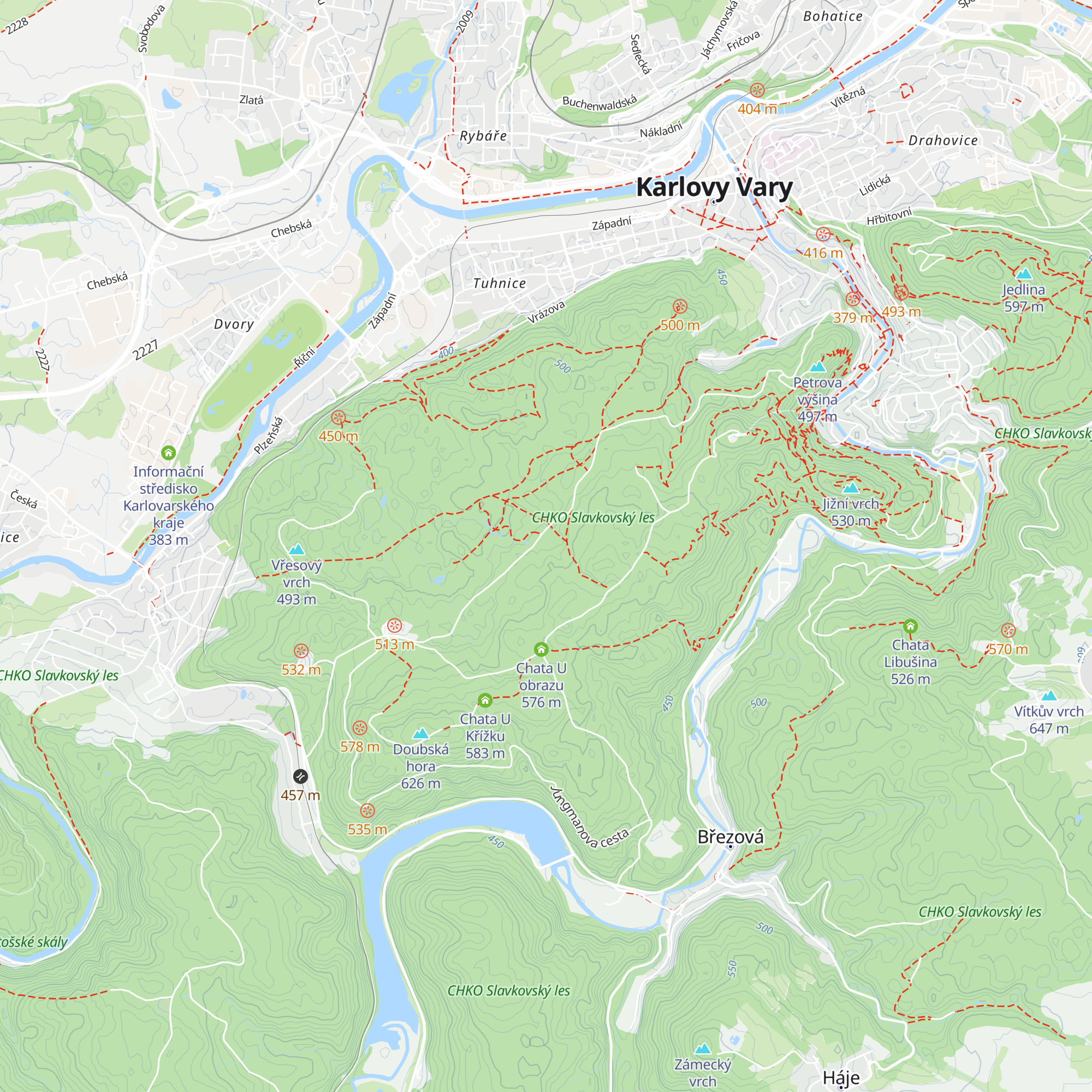 Luční bouda map