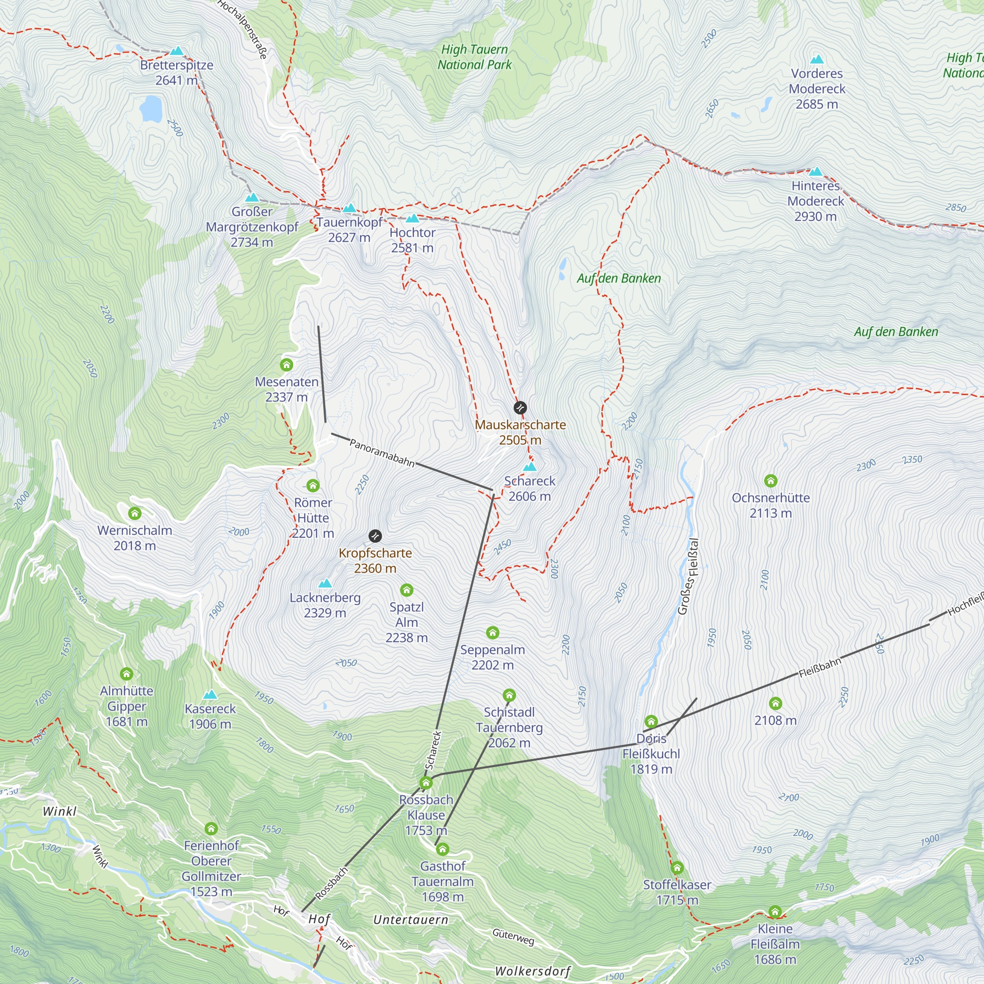 Panoramarestaurant Schareck map