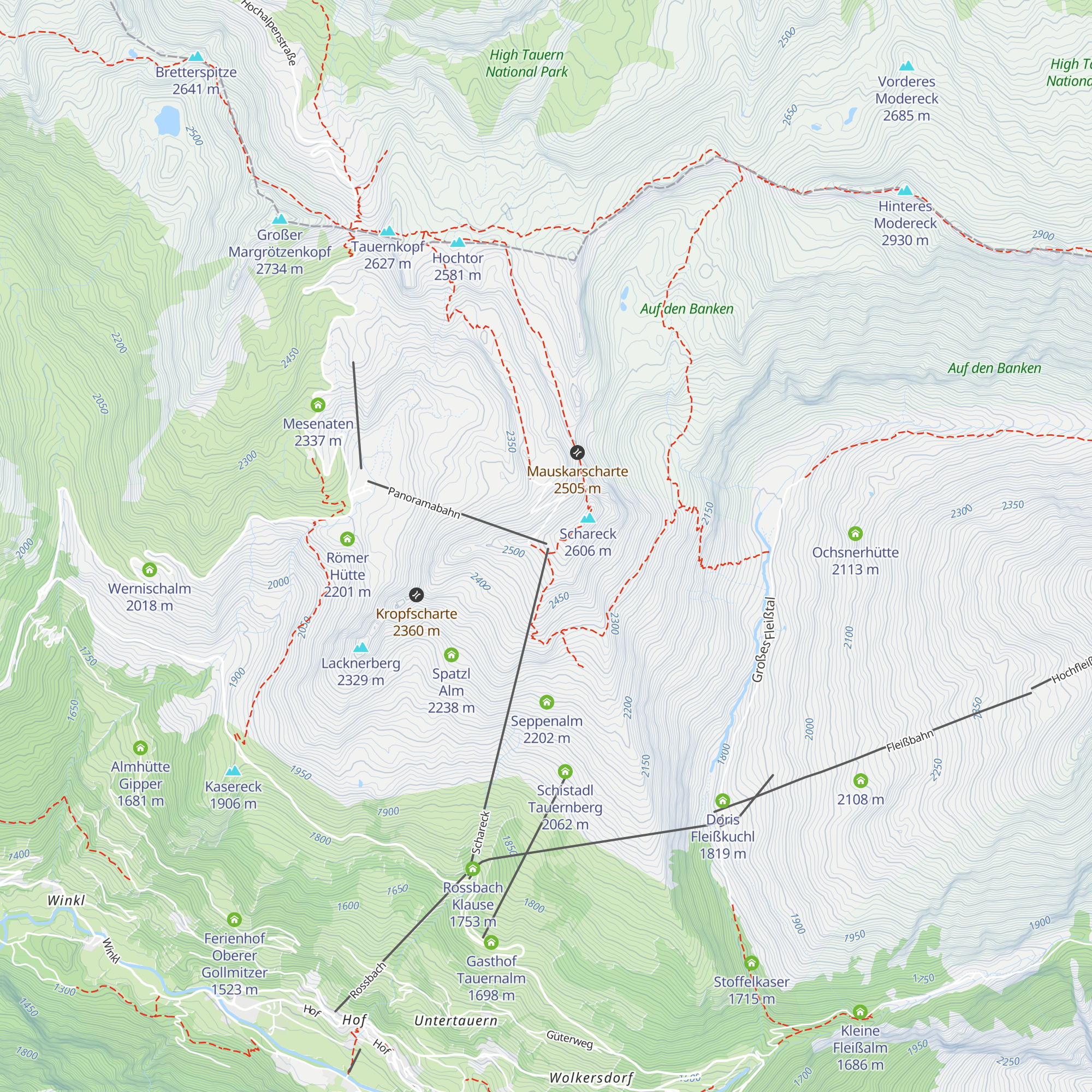 Panoramarestaurant Schareck map