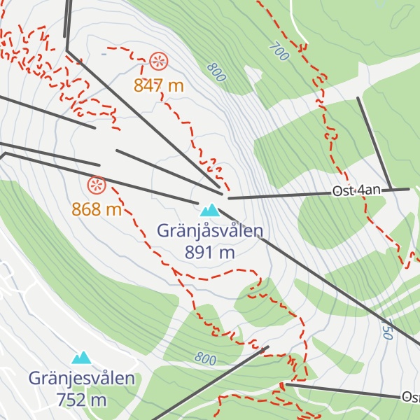 Map of Gränjåsvålen