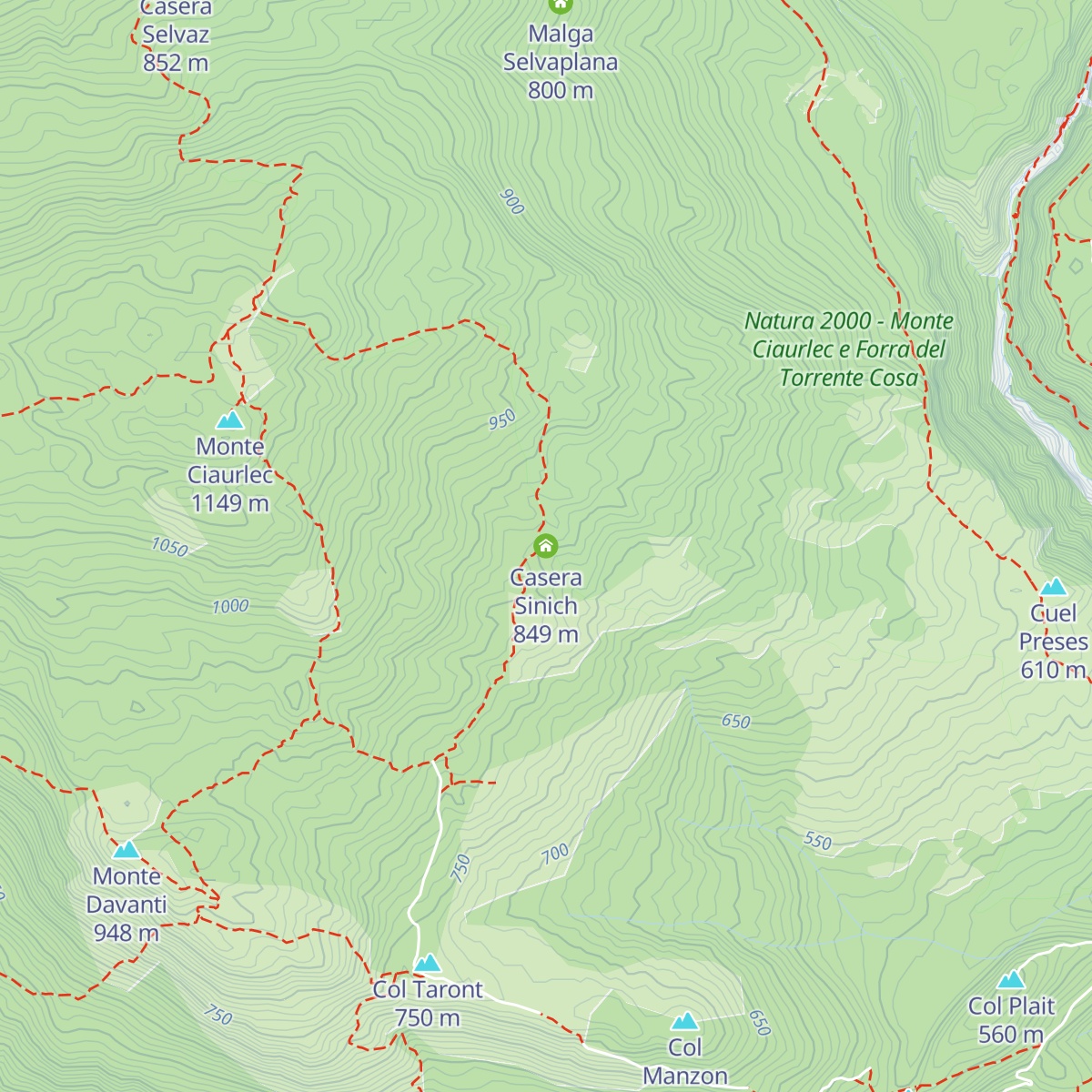 Casera Sinich map