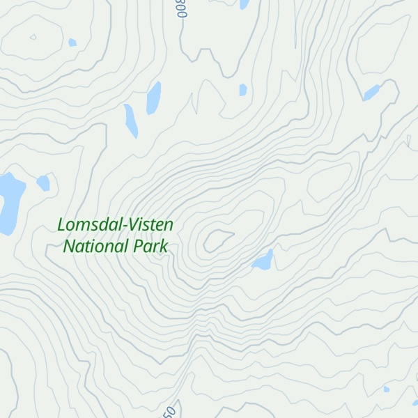 Map of Austerdalsfjellet