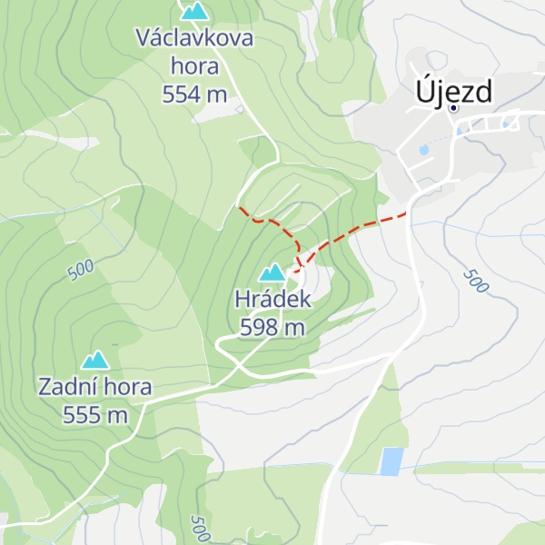 Map of Hrádek
