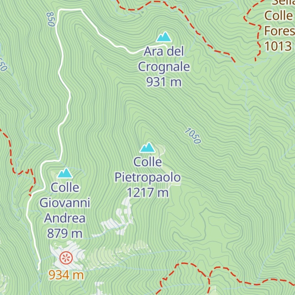 Map of Colle Pietropaolo