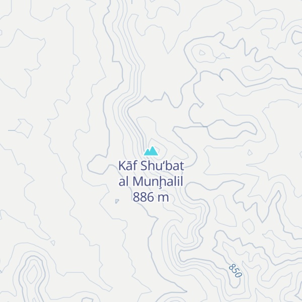 Map of Kāf Shu‘bat al Munḩalil