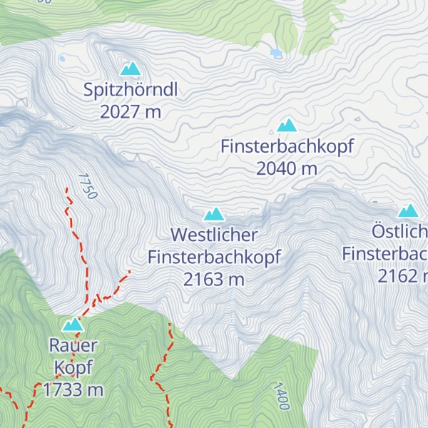 Map of Westlicher Finsterbachkopf