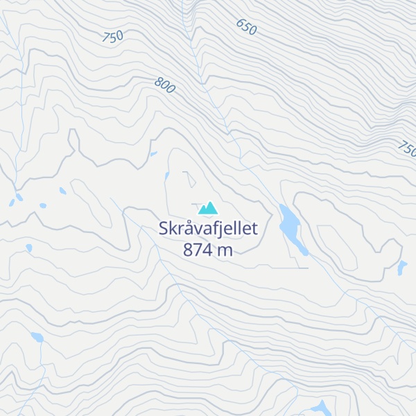 Map of Skråvafjellet
