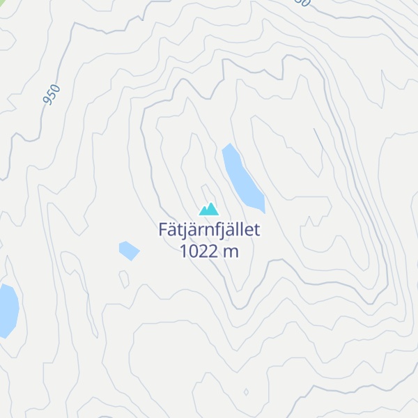Map of Fätjärnfjället