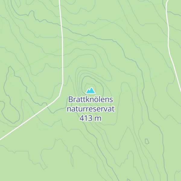 Map of Brattknölens naturreservat