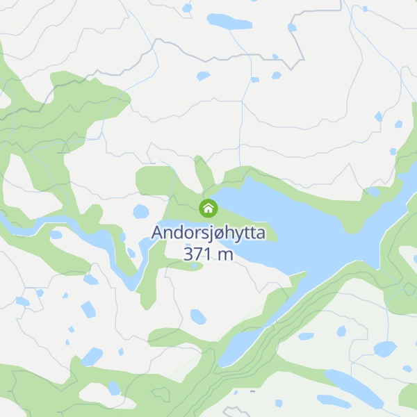 Map of Andorsjøhytta
