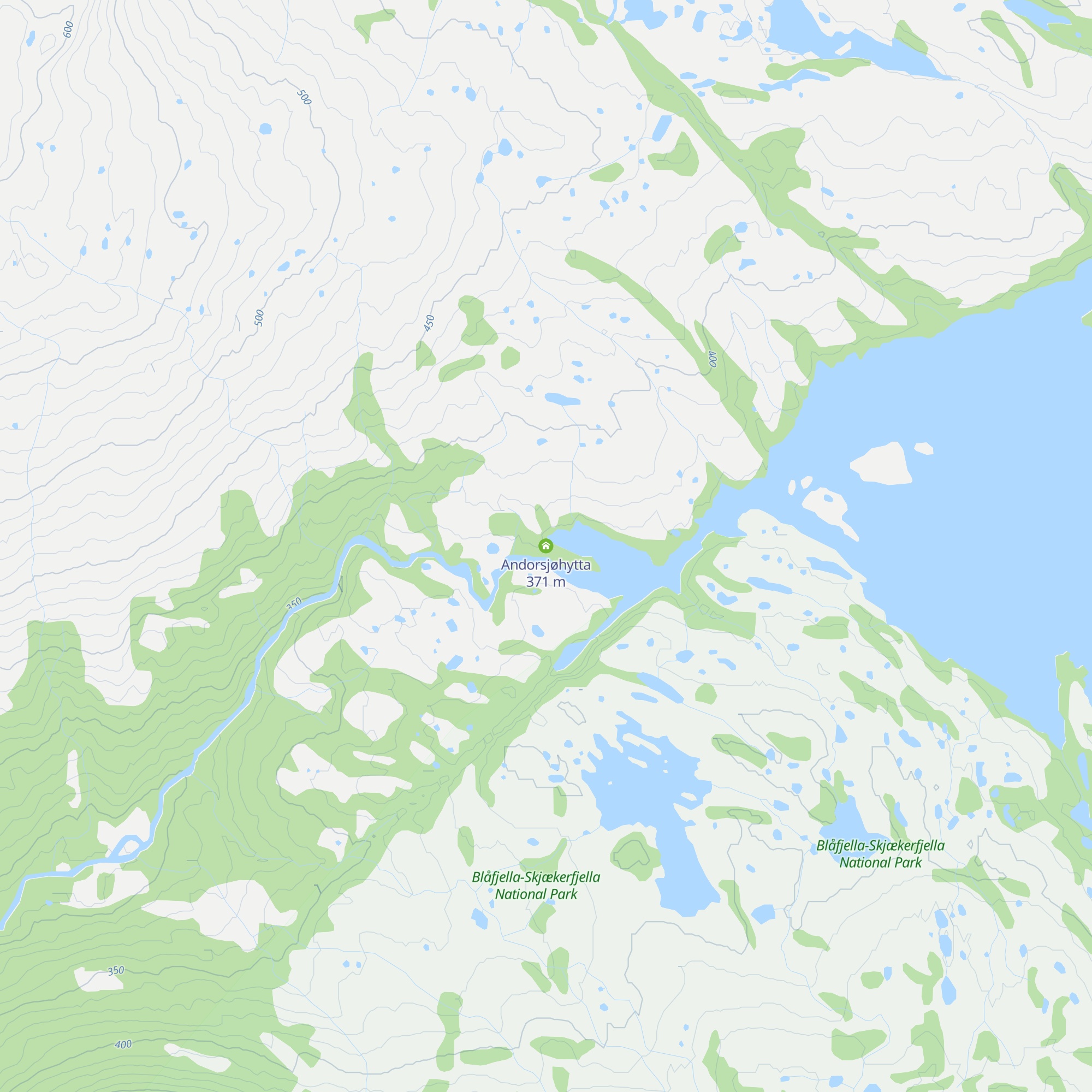 Andorsjøhytta map