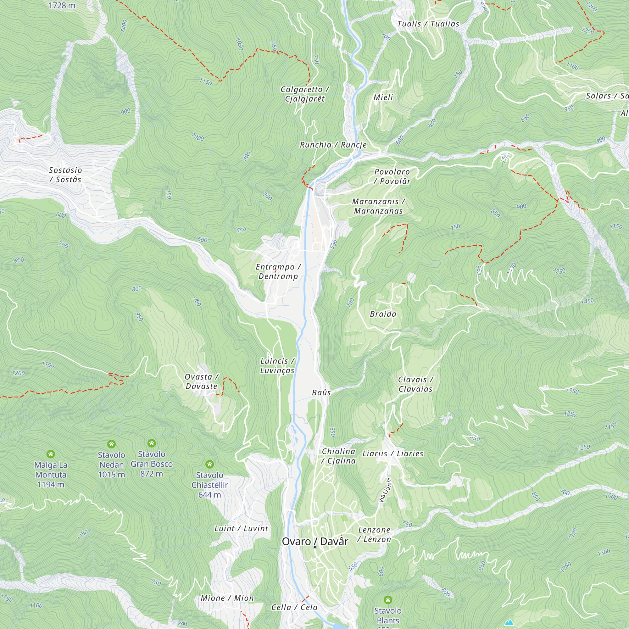 Ex stazione di Val Pesarina map