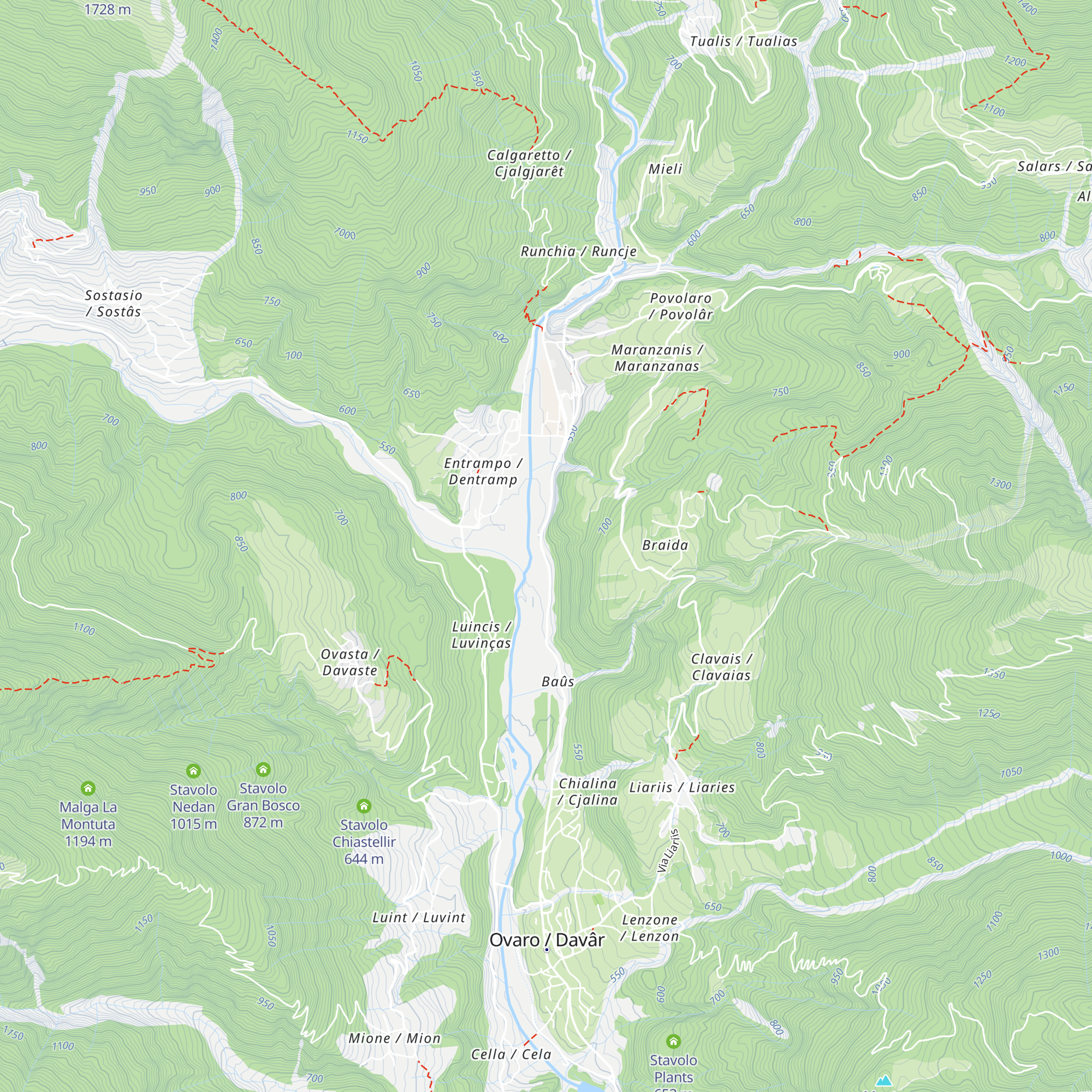 Ex stazione di Val Pesarina map