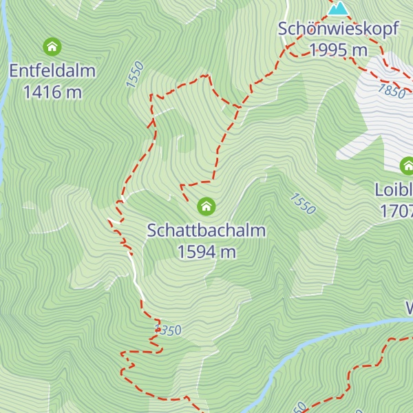 Map of Schattbachalm