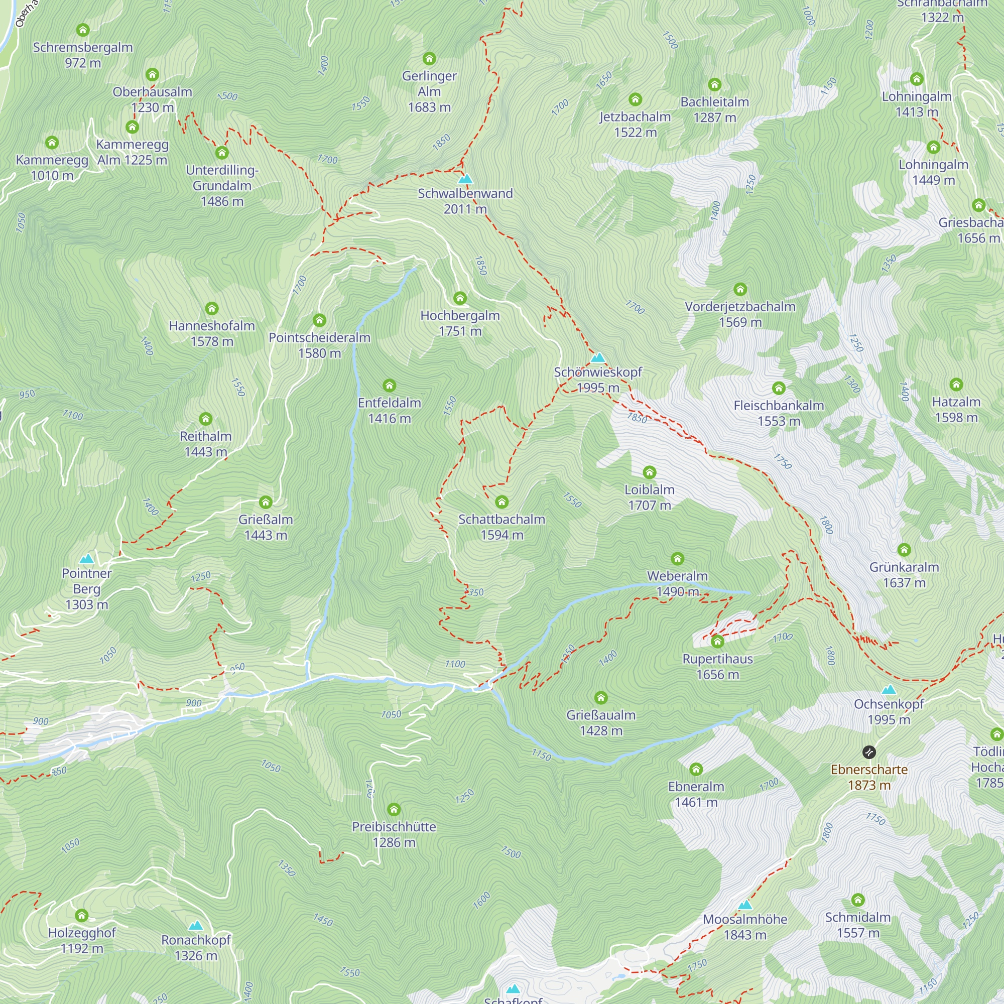 Schattbachalm map
