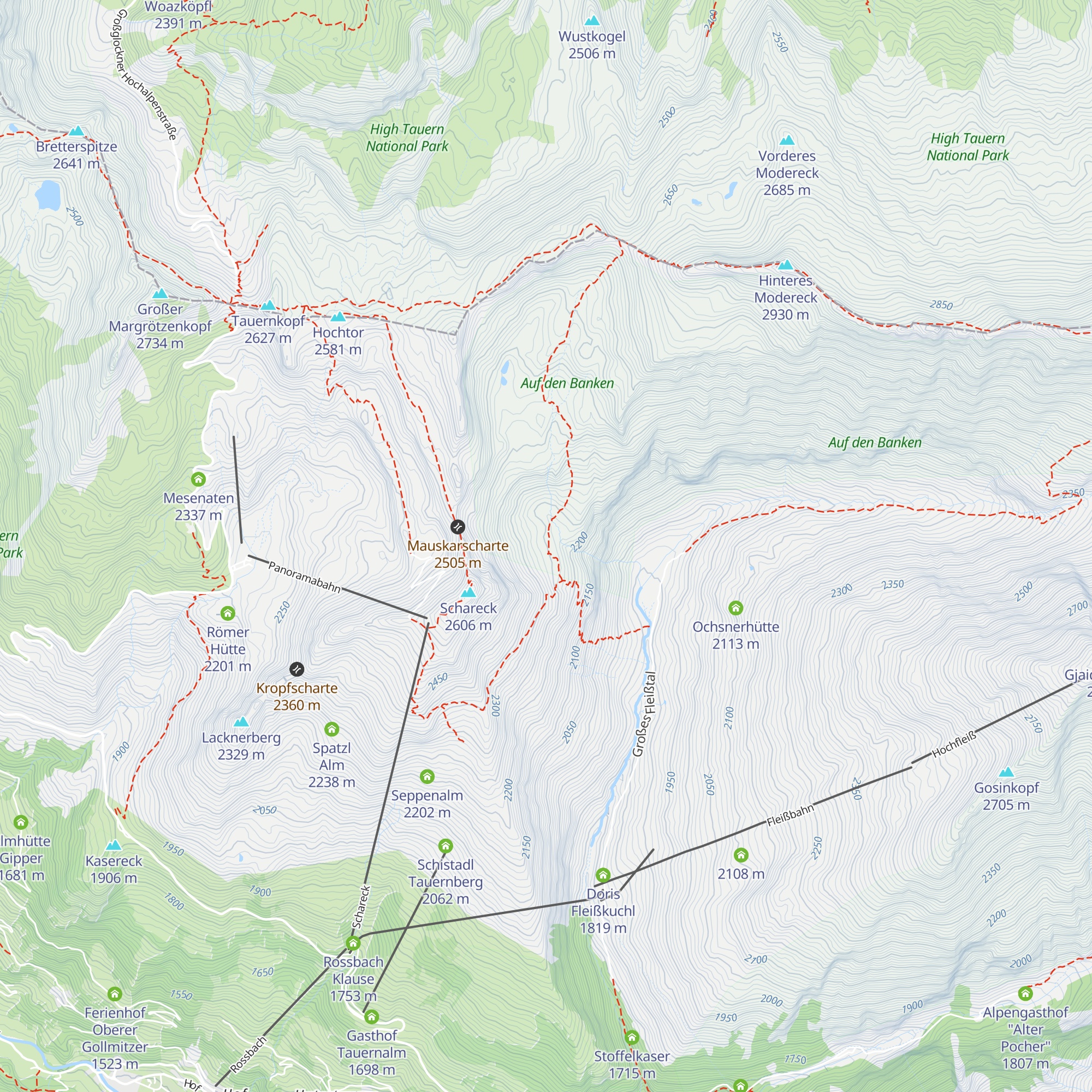 Weißbachhütte map