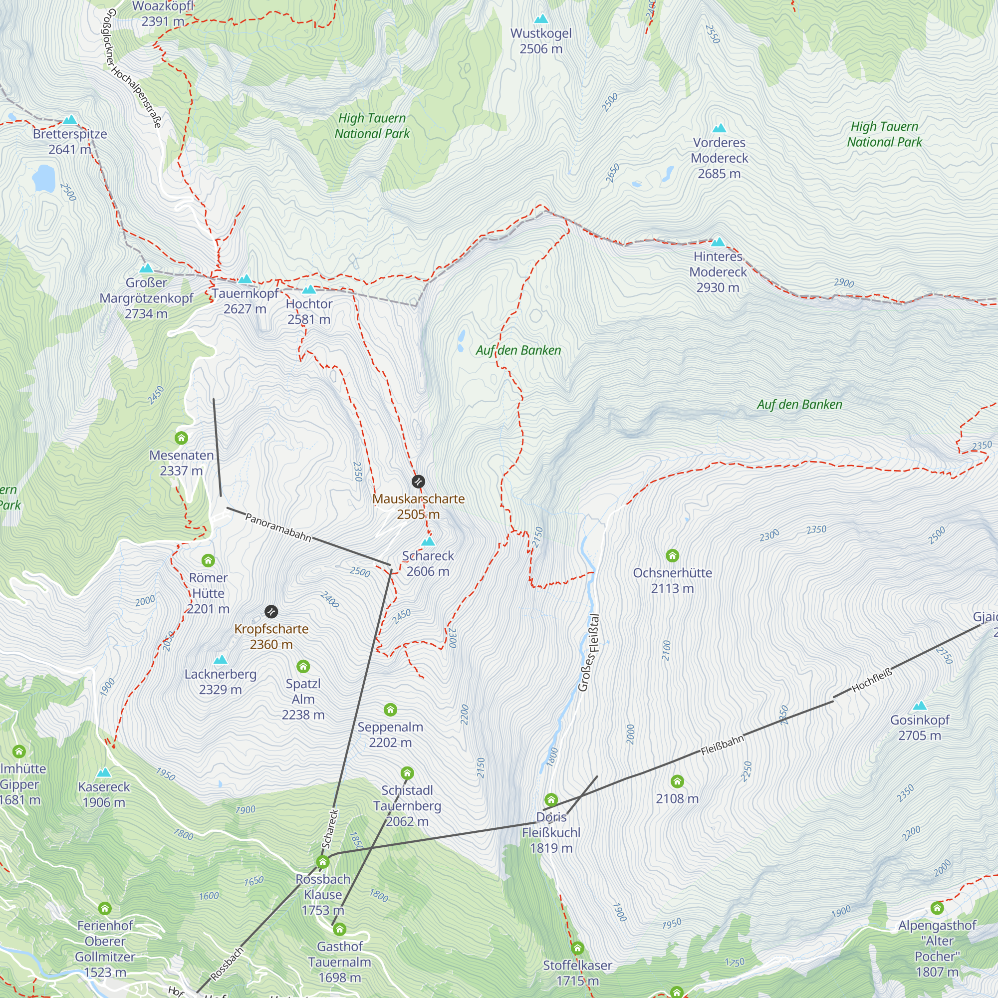 Weißbachhütte map