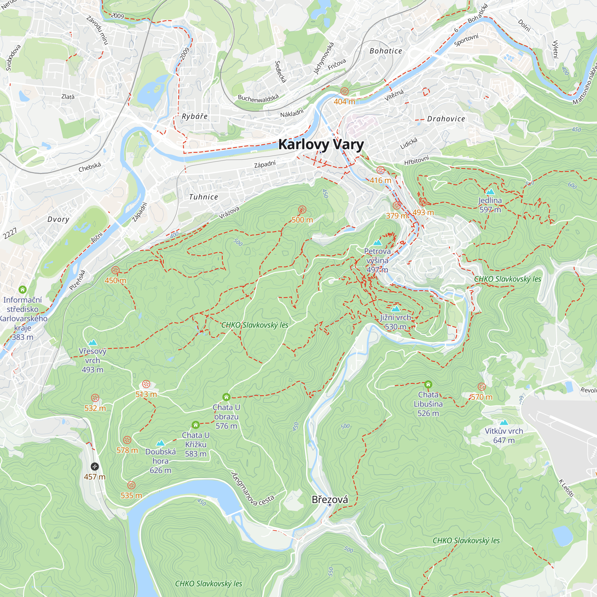 Chata Lesní pobožnost map
