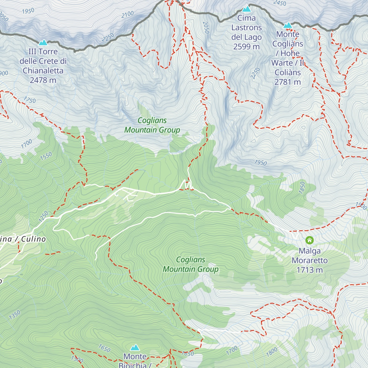 Rifugio Edoardo Tolazzi map