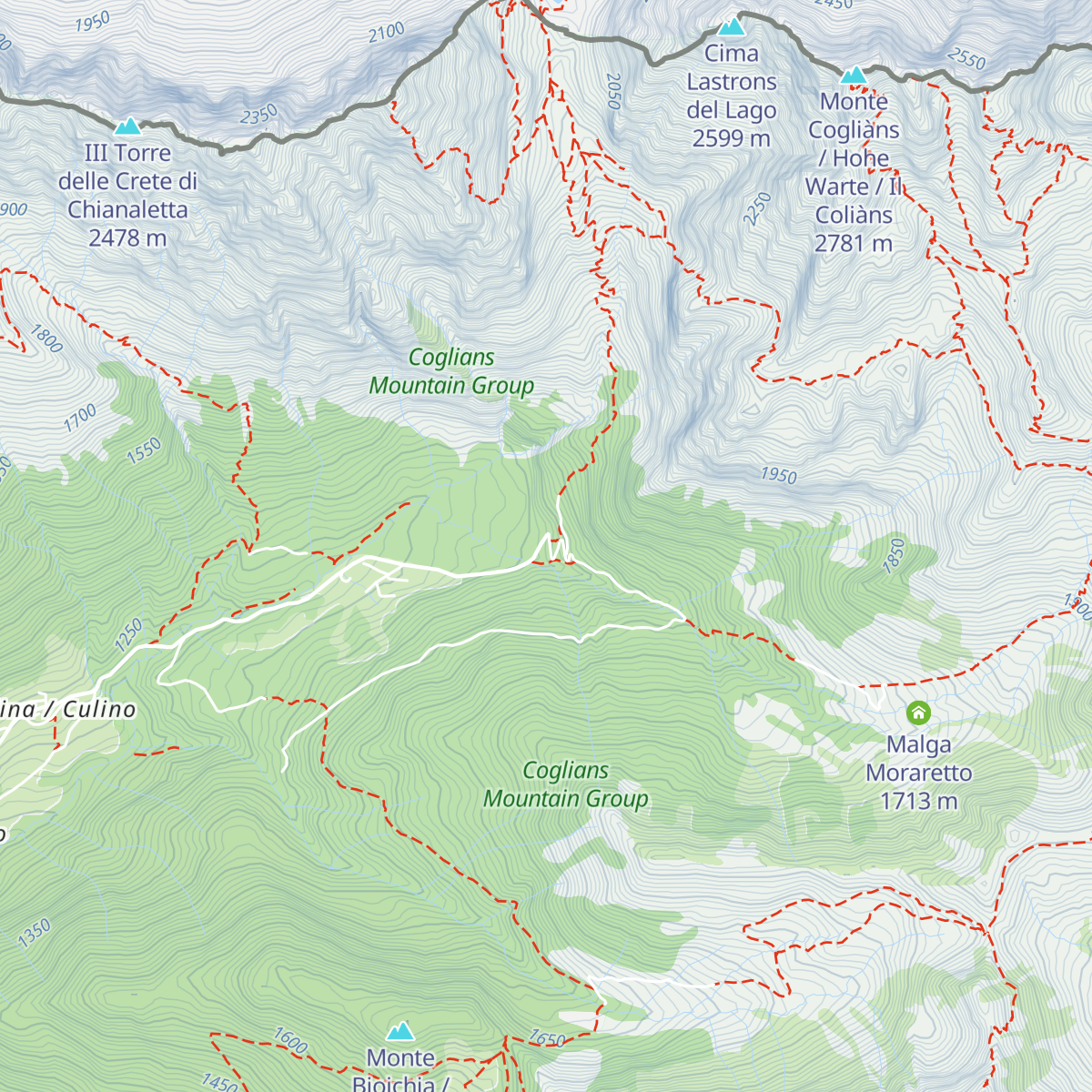 Rifugio Edoardo Tolazzi map