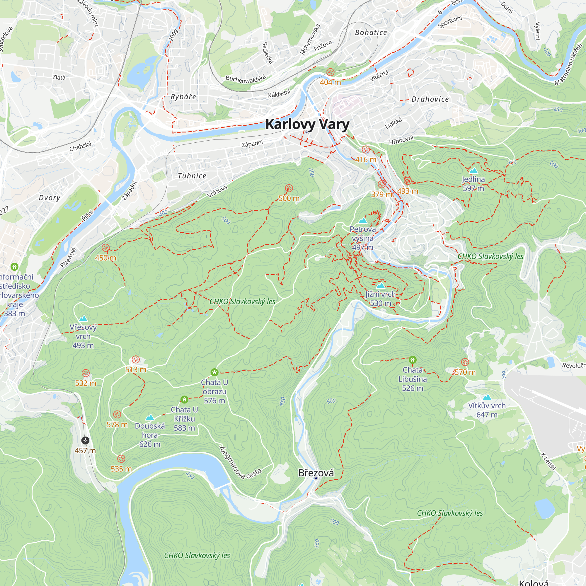 Chata Přátelství map