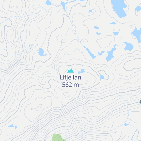 Map of Lifjellan