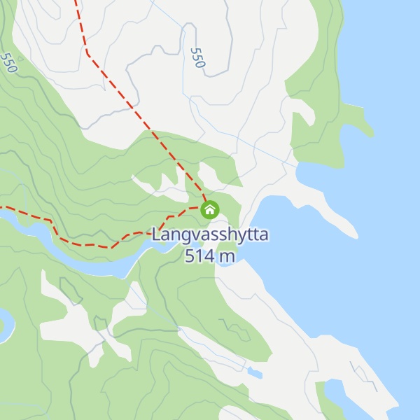 Map of Langvasshytta