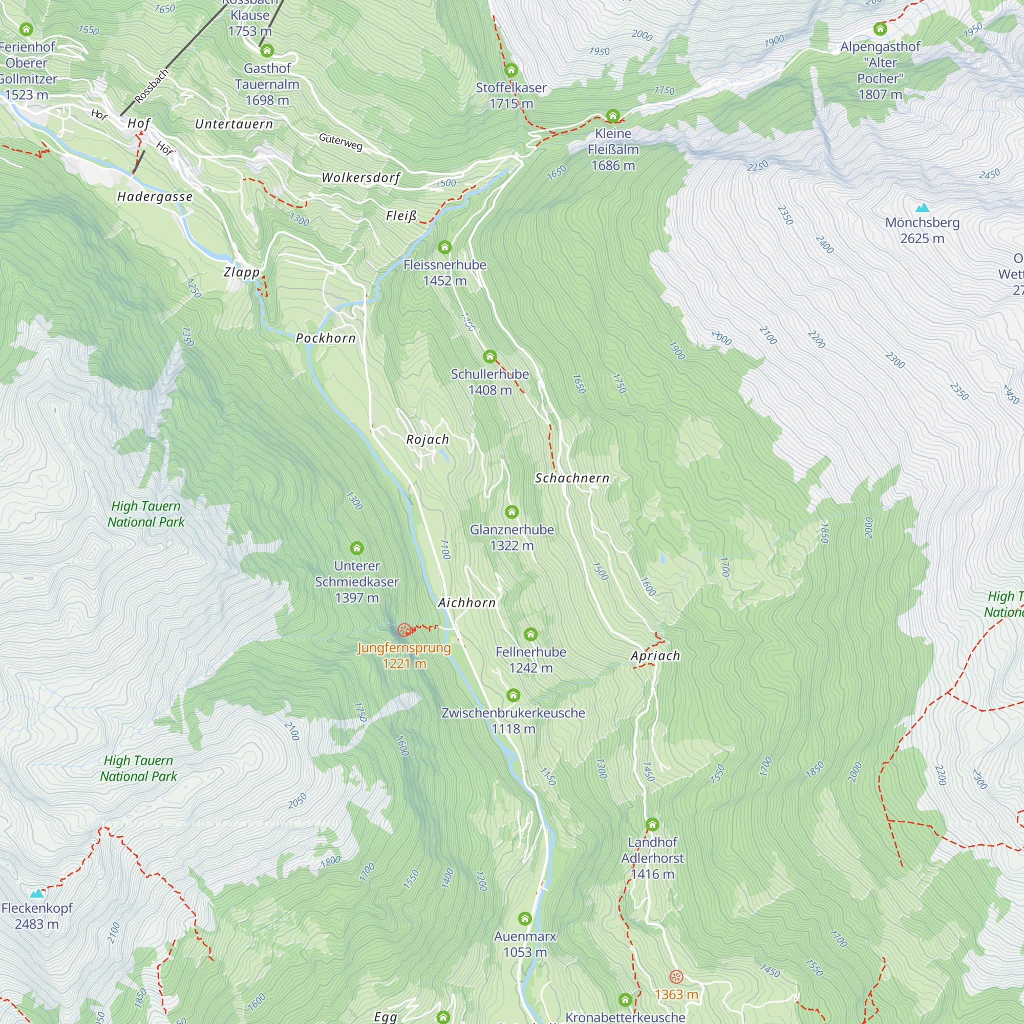 Glanznerhube map