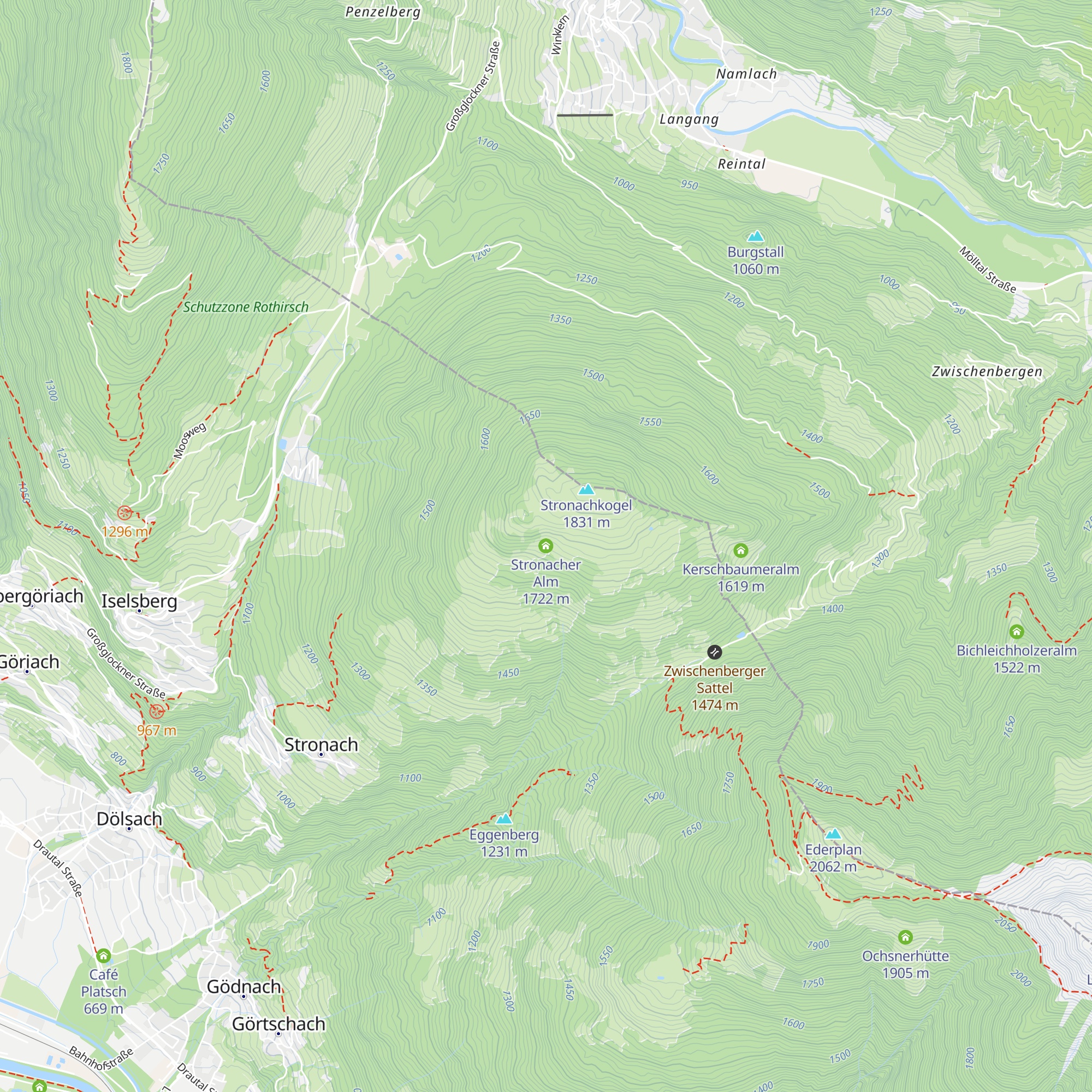 Stronacher Alm map