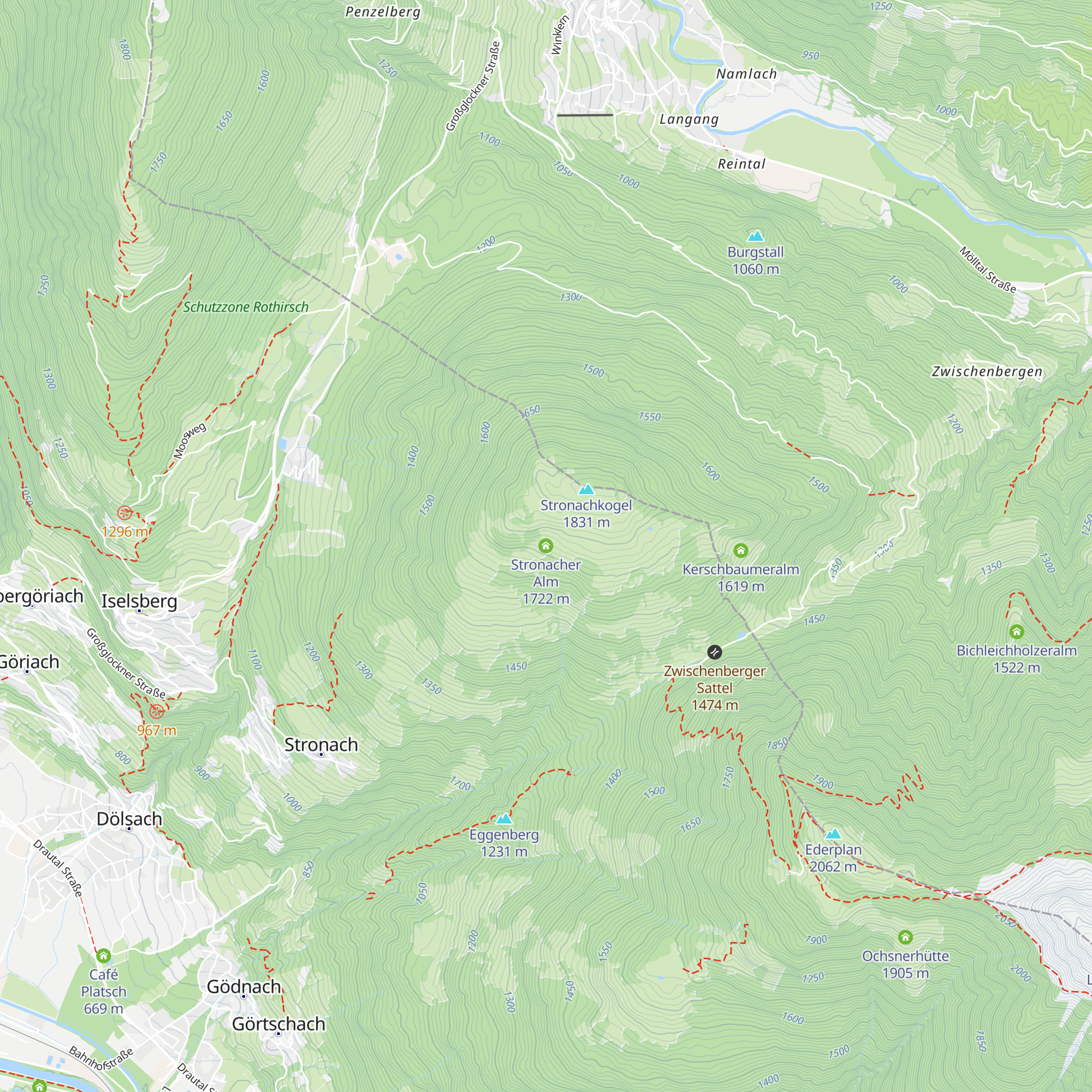 Stronacher Alm map