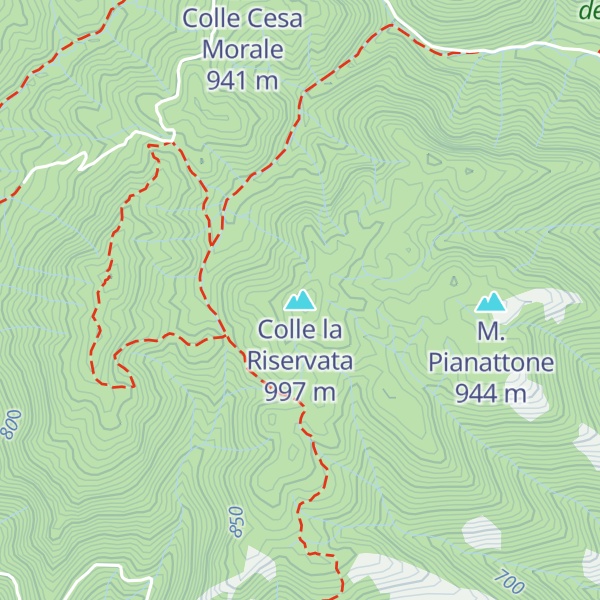 Map of Colle la Riservata