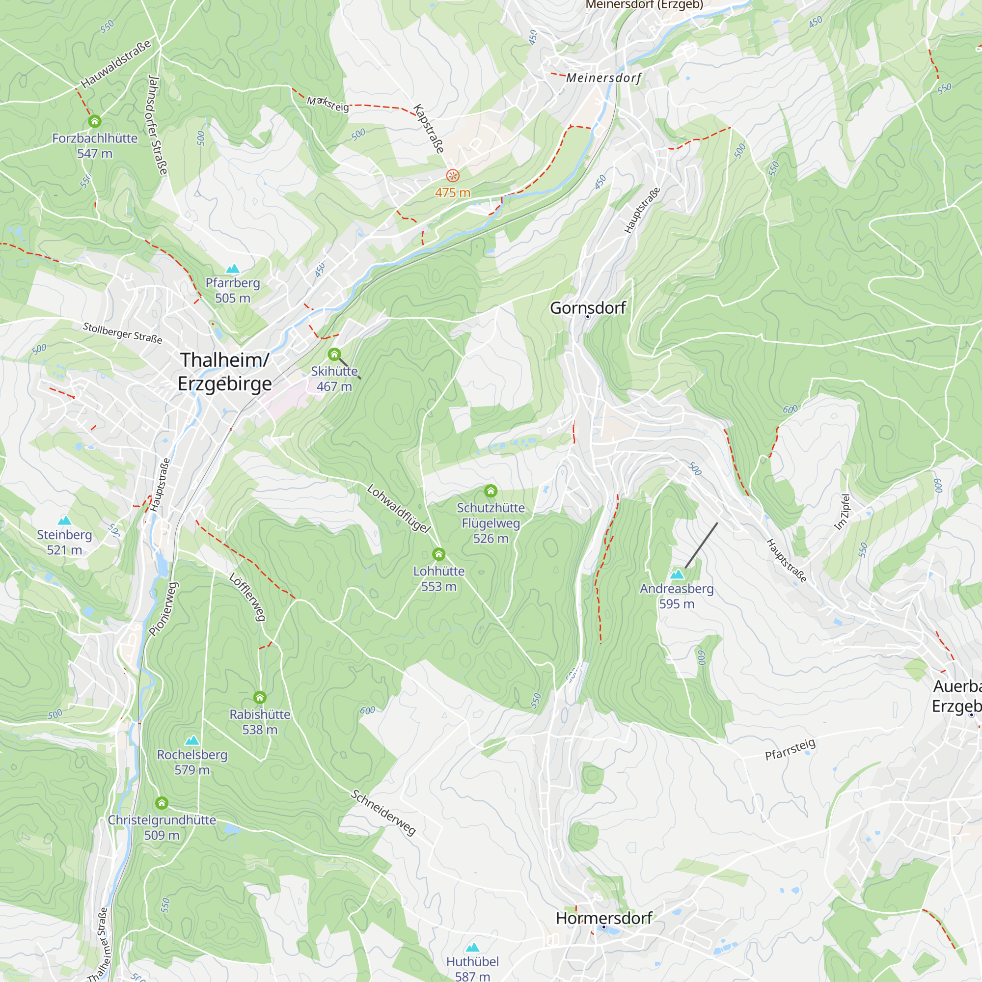 Schutzhütte Flügelweg map
