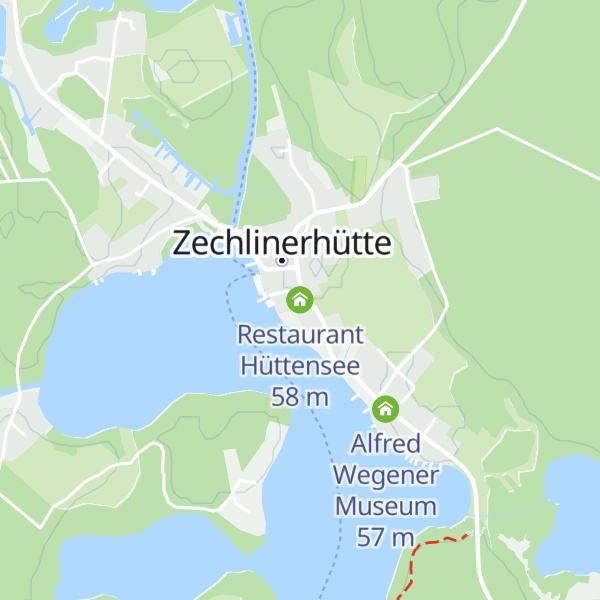 Map of Restaurant Hüttensee