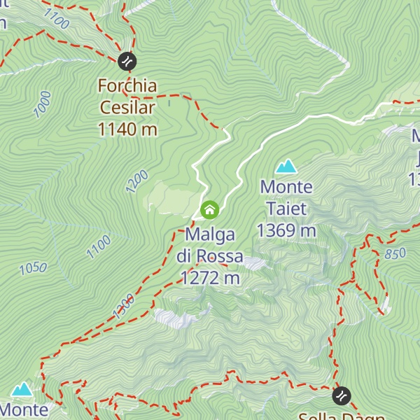Map of Malga di Rossa