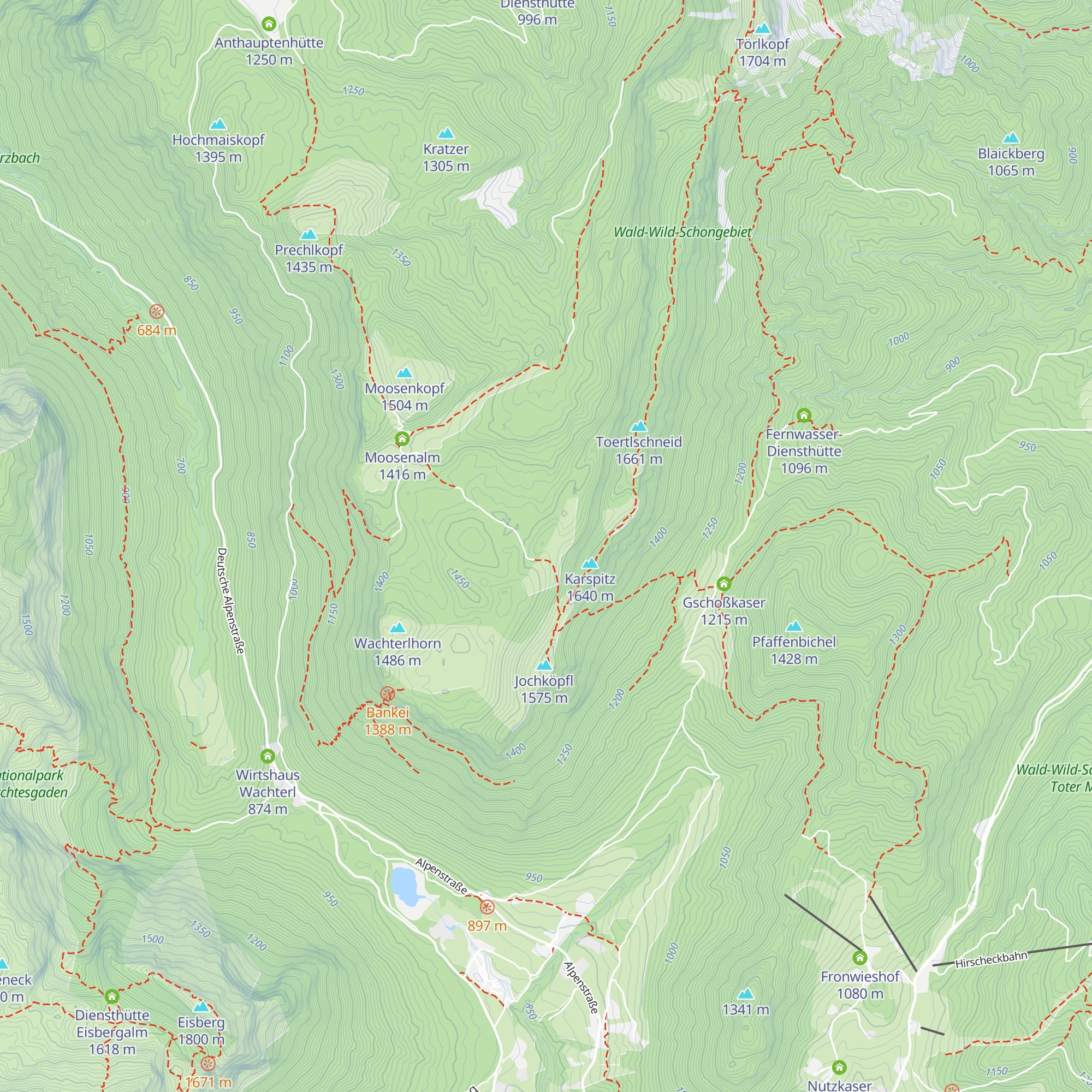 Lattenbergalm map