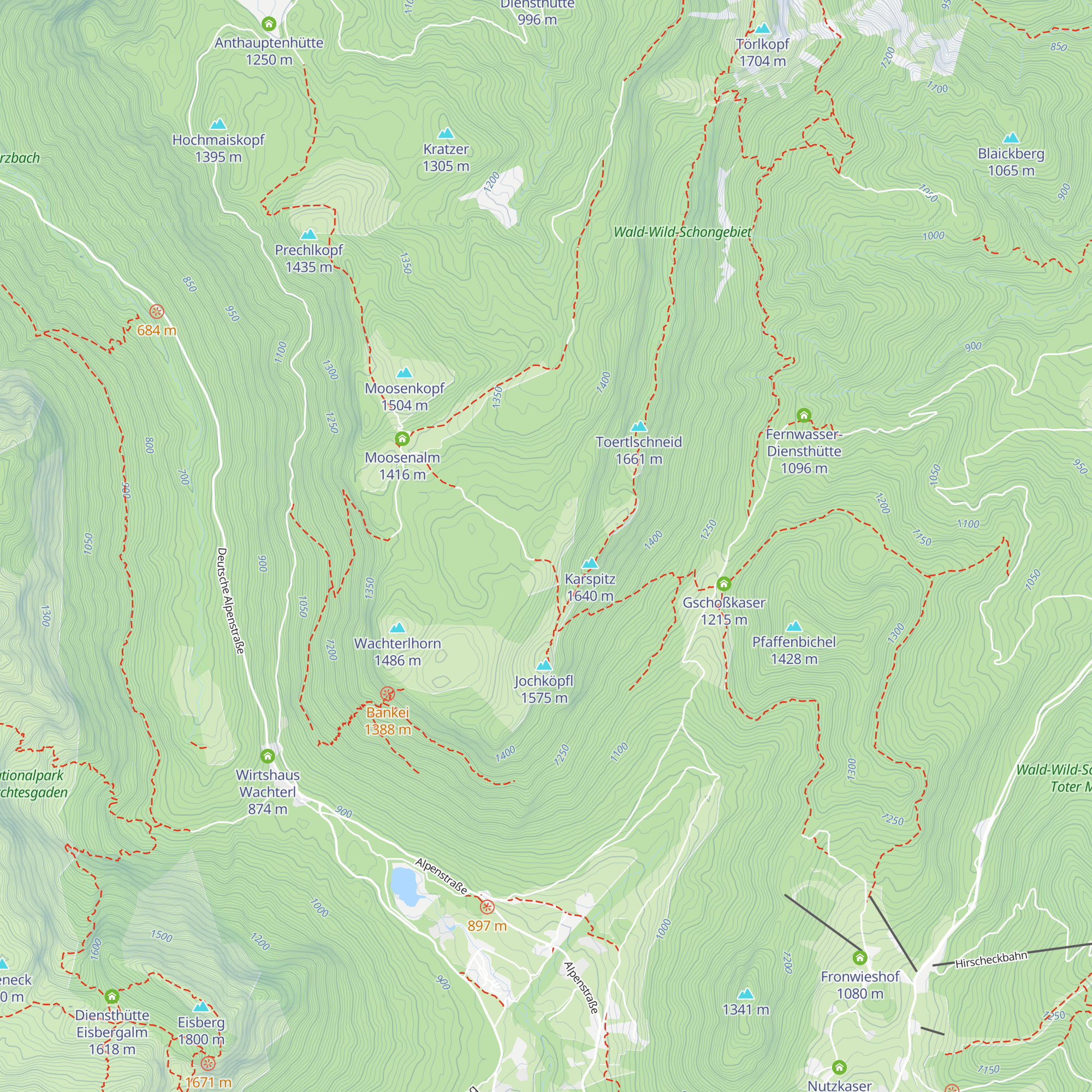 Lattenbergalm map