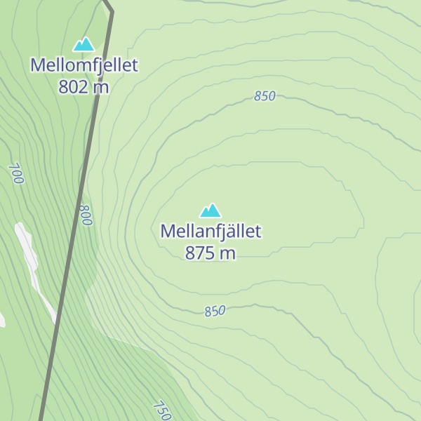 Map of Mellanfjället