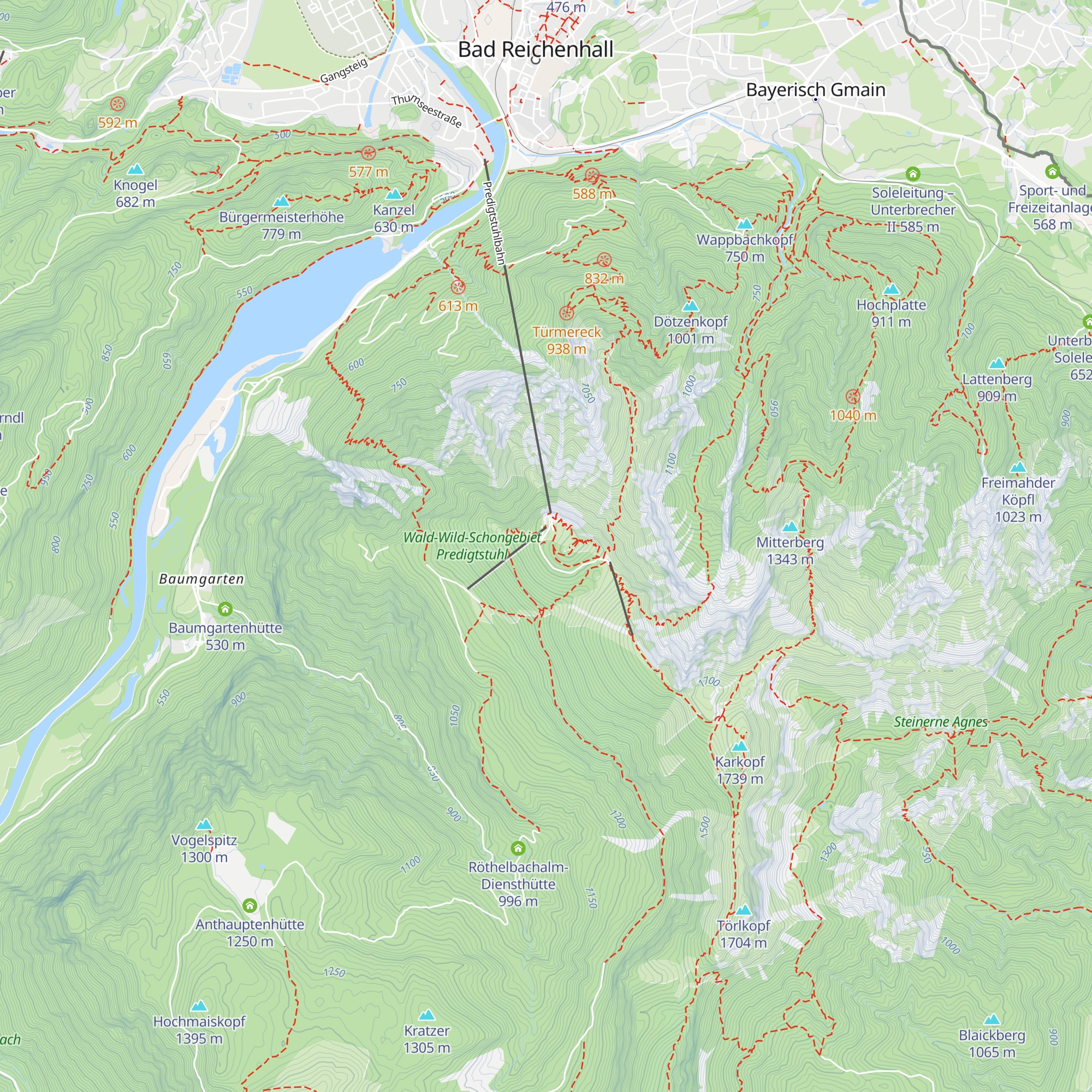 Teisendorfer Hütte map