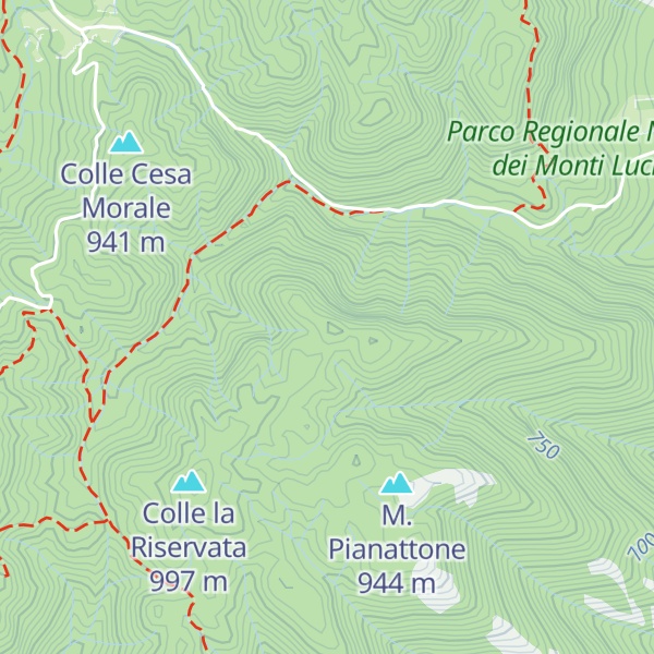 Map of Monte Pianattone