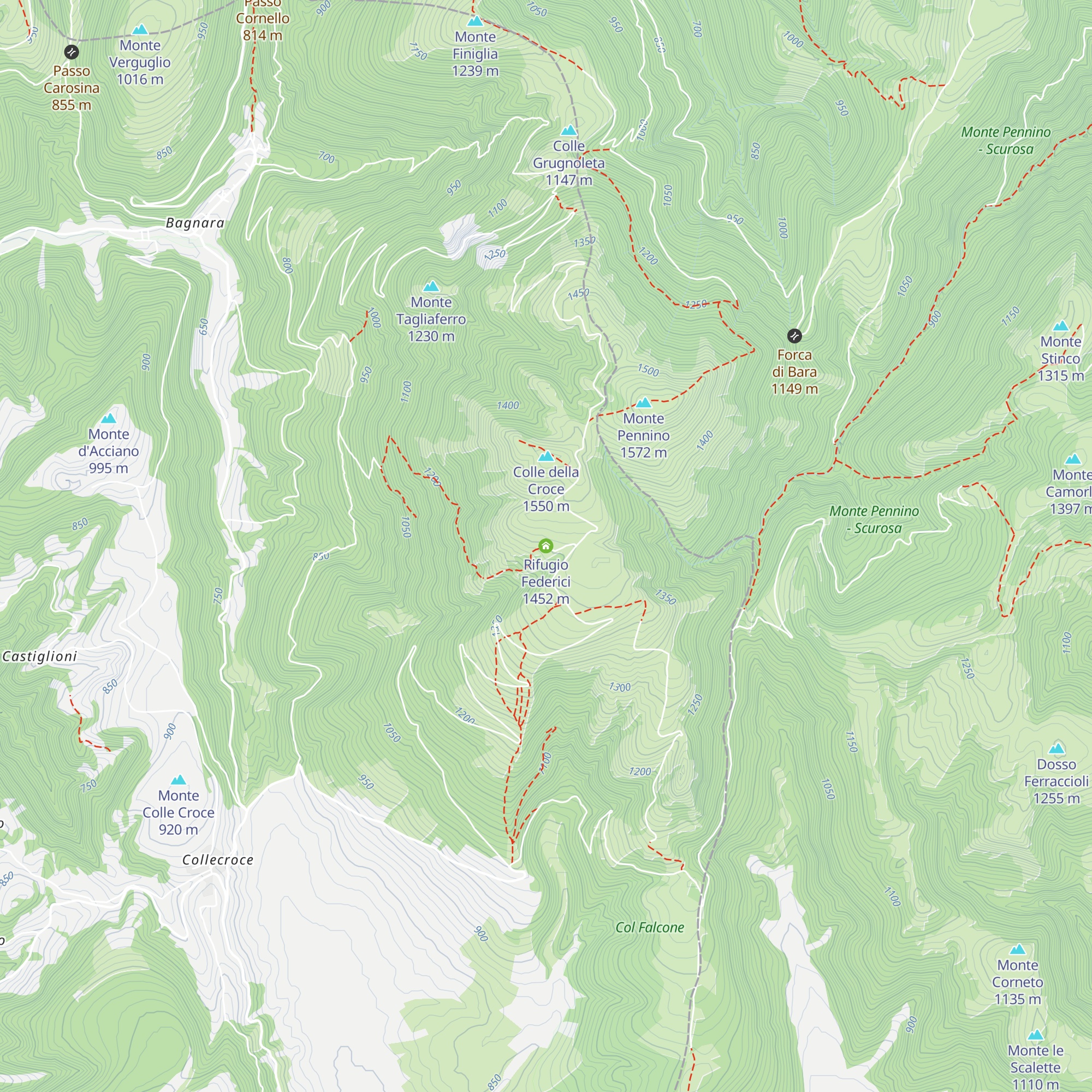 Rifugio Federici map