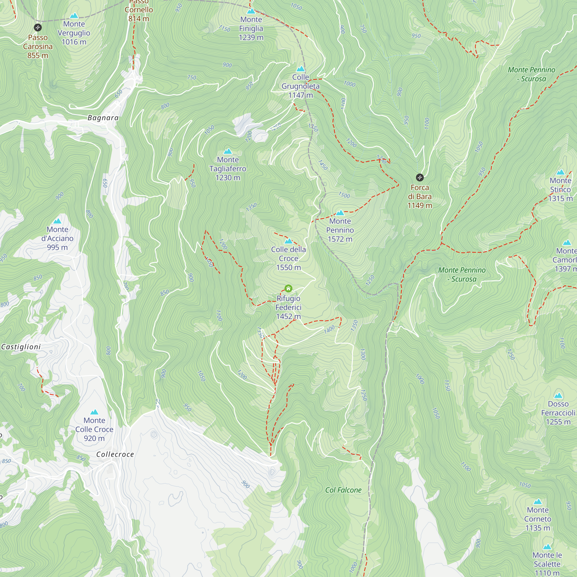 Rifugio Federici map