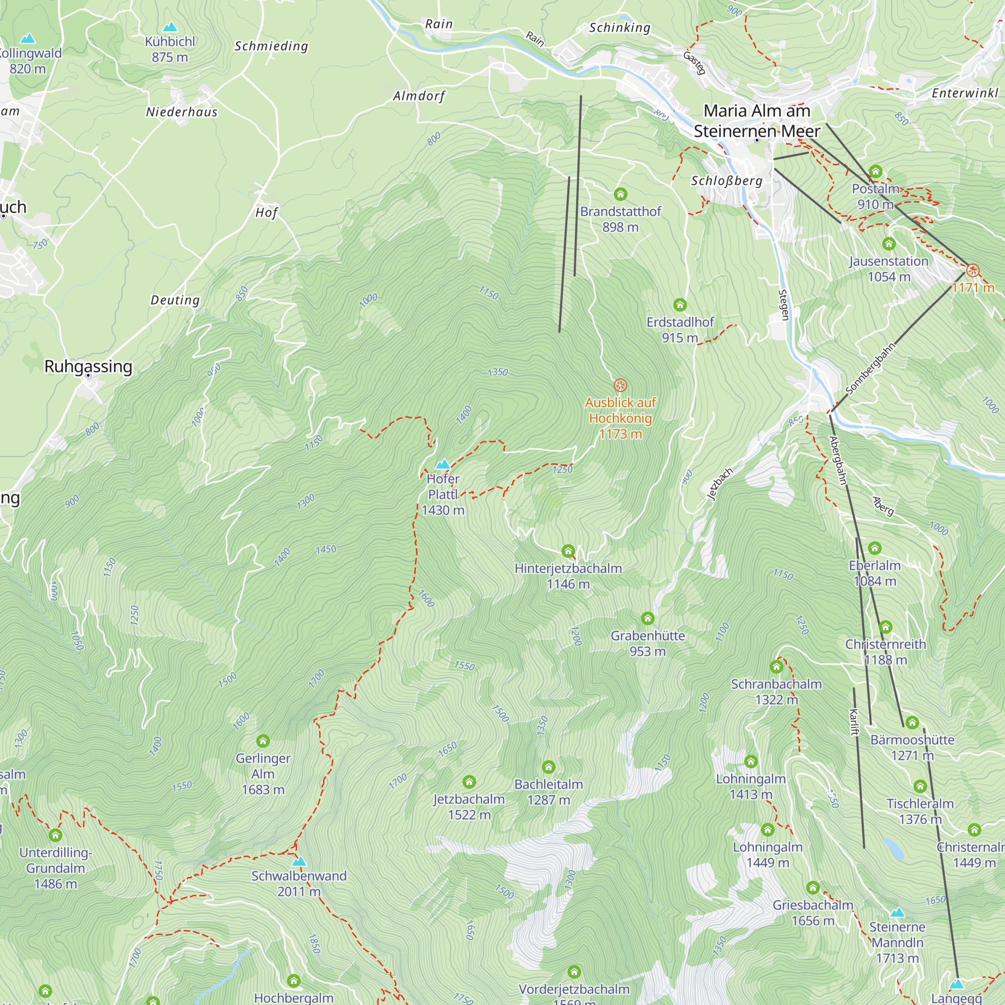 Oberstegalm map