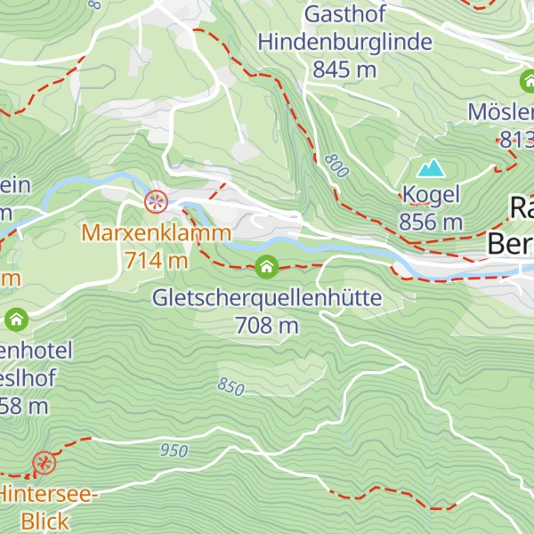 Map of Gletscherquellenhütte