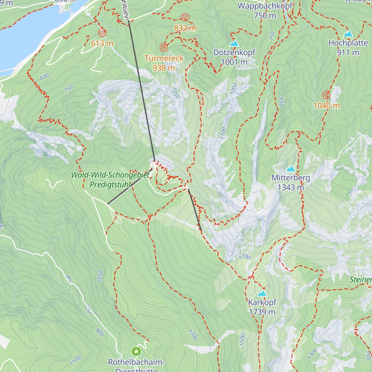 Schlegelalm map