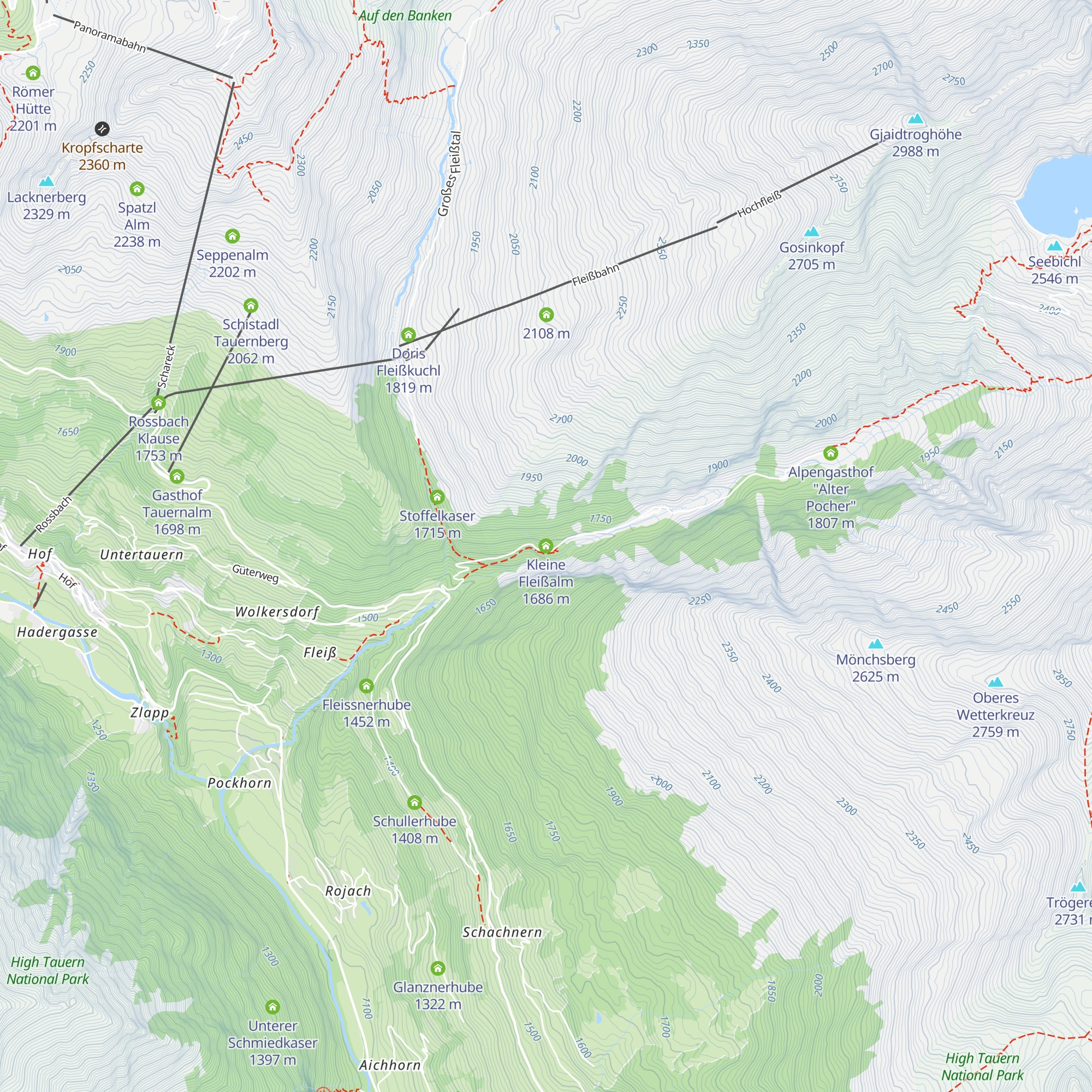 Kleine Fleißalm map