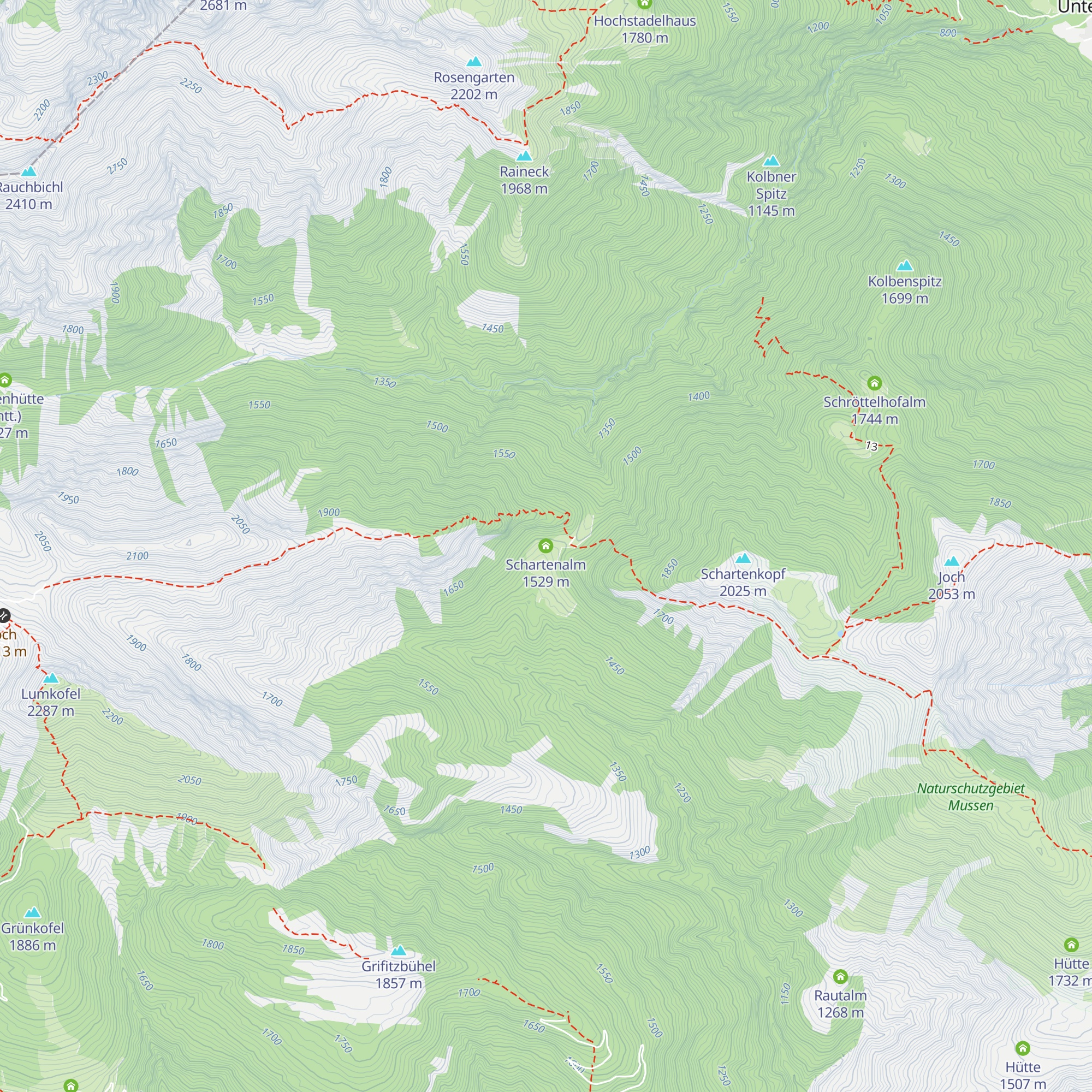 Schartenalm map